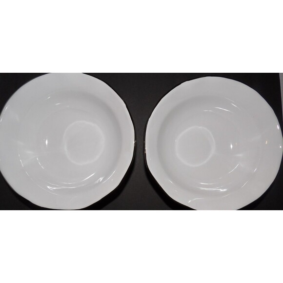 2 CERAMICHE TADINATE Soup Cereal Bowls Platinum Trim Ceramic Italy Pottery - Picture 3 of 7